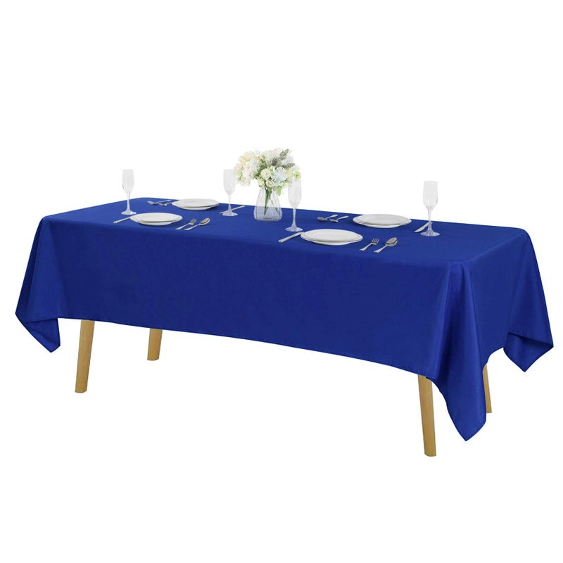 Cupuamon Rectangle Tablecloth 60x120 inch Washable Polyester Fabric Table Cloth for Wedding Party Dining Banquet Decorationï¼ˆ60x120, Royal Blueï¼‰ - Image 1